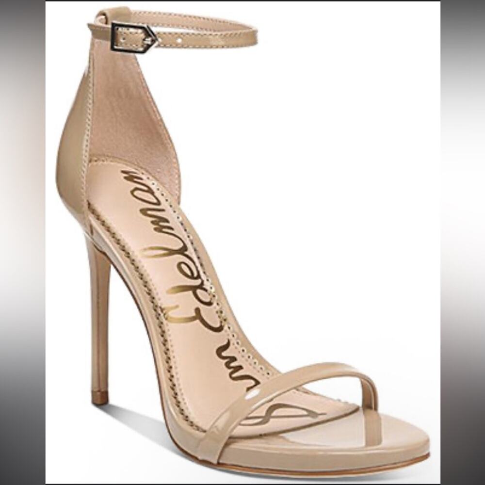 Sam Edelman Ariella Ankle-Strap Women's Tan Heeled Dress Sandals Nude Heels